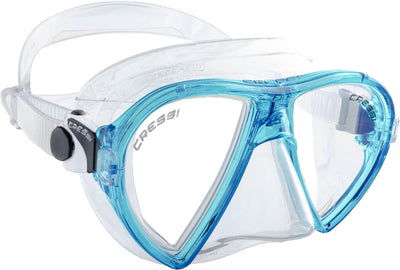 Cressi Tauchmaske Ocean Schnorchelset Transparent/Aquamarin, Schnorchelset Transparent/Aquamarin