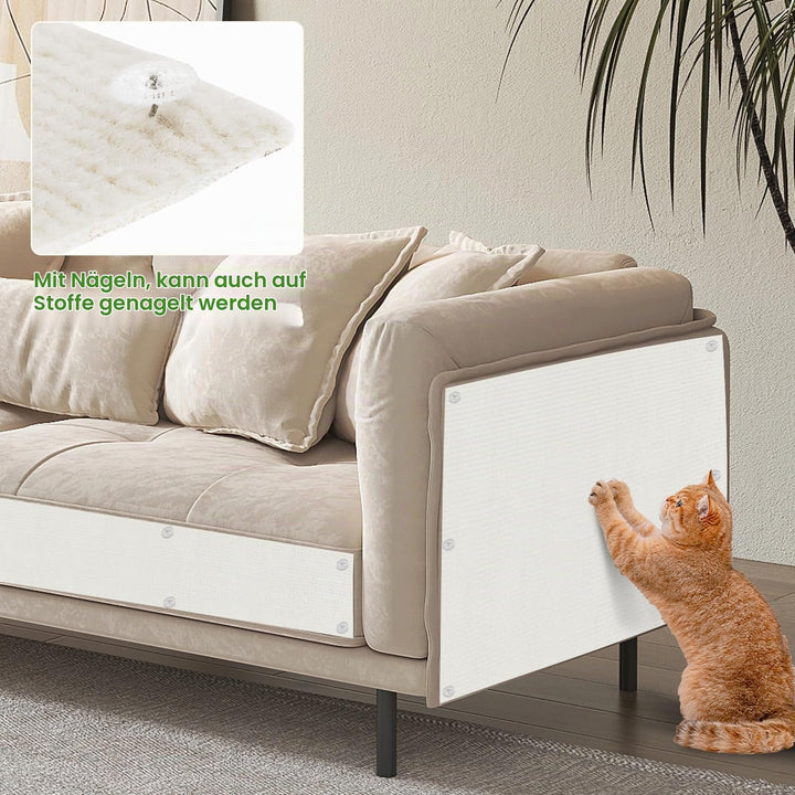 Selbstklebend Kratzmatte Katze 200cmx40cm Kratzteppich Katzen Kratzschutz Sofa Kratzwand für Katzens