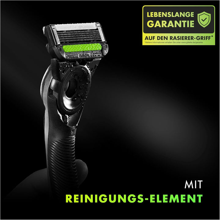 Gillette Labs Nassrasierer Herren, Rasierer mit Reinigungs-Element + Reise-Etui zur Aufbewahrung für