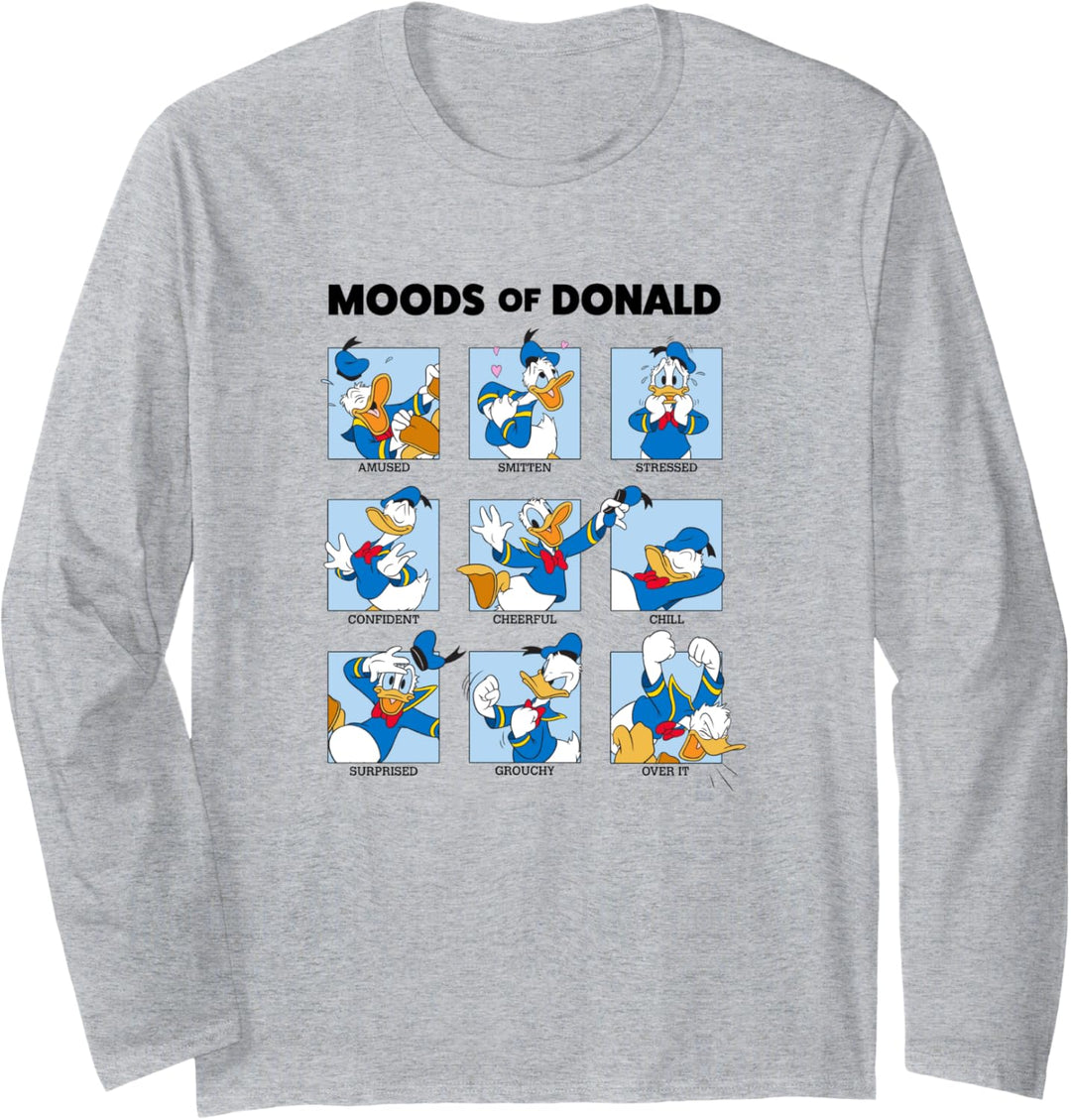 Disney Micky und seine Freunde Donald Duck Moods Box Up Langarmshirt
