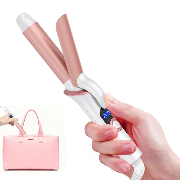UKLISS Mini Lockenstab für Kurze Haare, 25mm Reise Lockenstab Kleine Locken, LCD Display 120-200℃, m