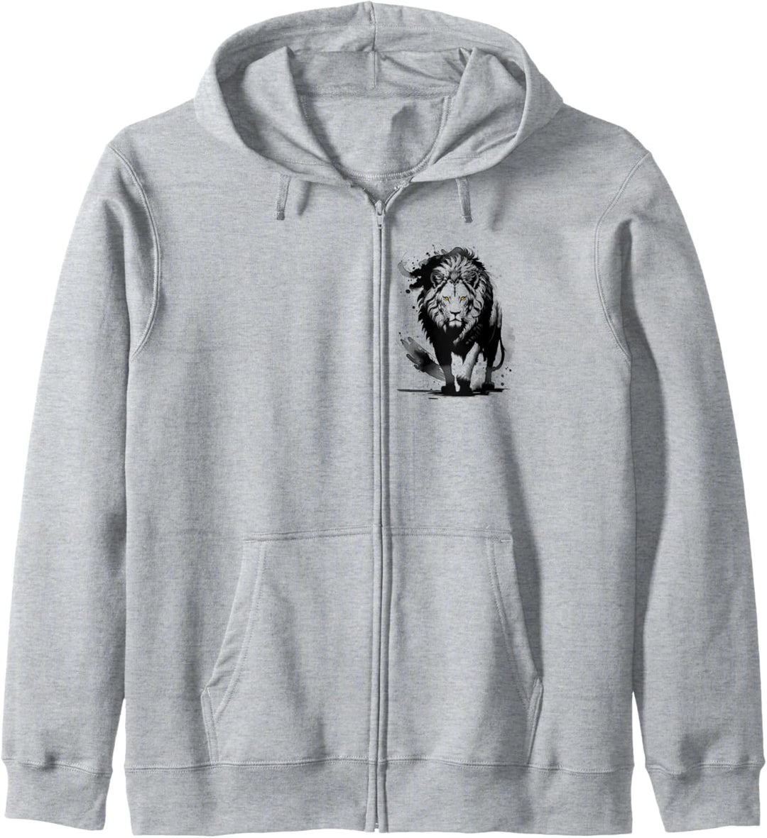Stilvoller und modischer Löwe als künstlerisches Design Kapuzenjacke