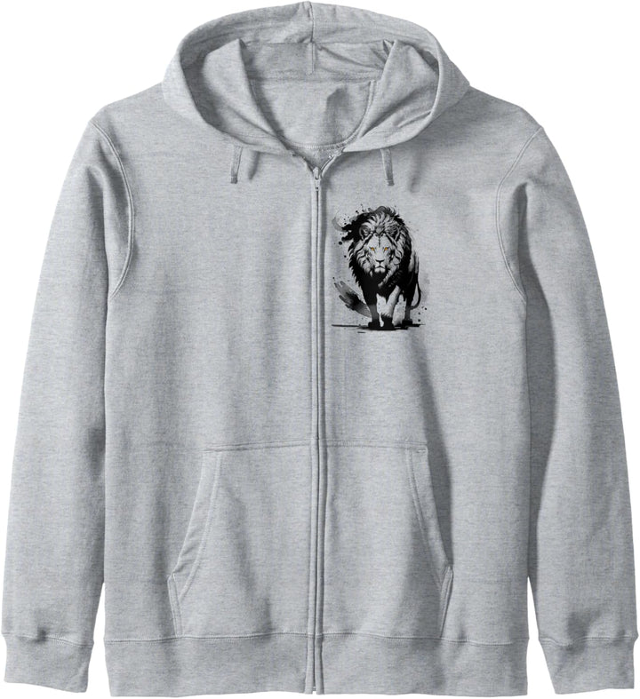 Stilvoller und modischer Löwe als künstlerisches Design Kapuzenjacke
