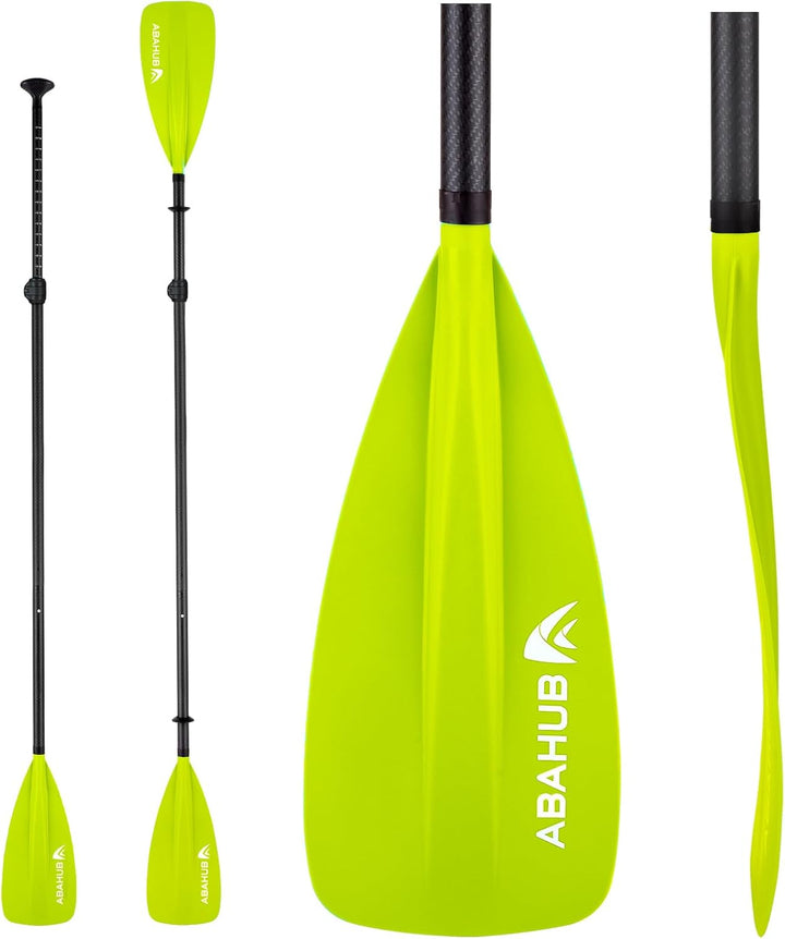 Abahub 4 teilig Carbon SUP Kajak Paddel, 2 in 1 verstellbare Stand up Paddleboard Paddel, leichte Ca