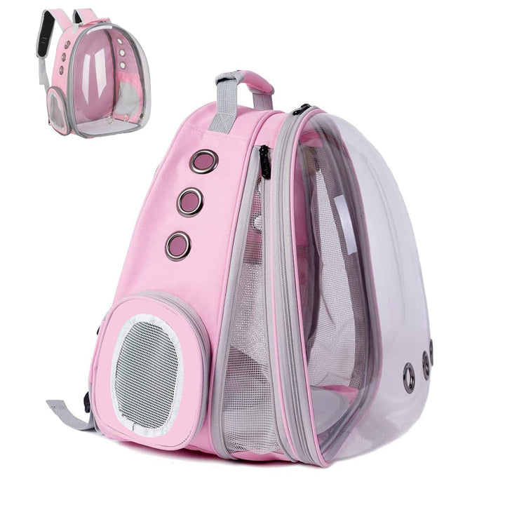 Erweiterbar Katzenrucksack Hunderucksack, Vorderrucksack für Katzen und Kleine Hunde, mit transparen
