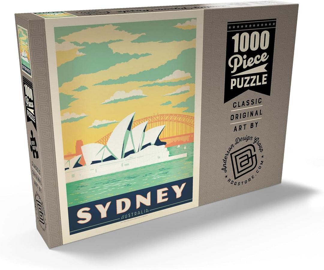 Australien: Sydney Harbor, Vintage Poster - Premium 1000 Teile Puzzle - MyPuzzle Sonderkollektion vo
