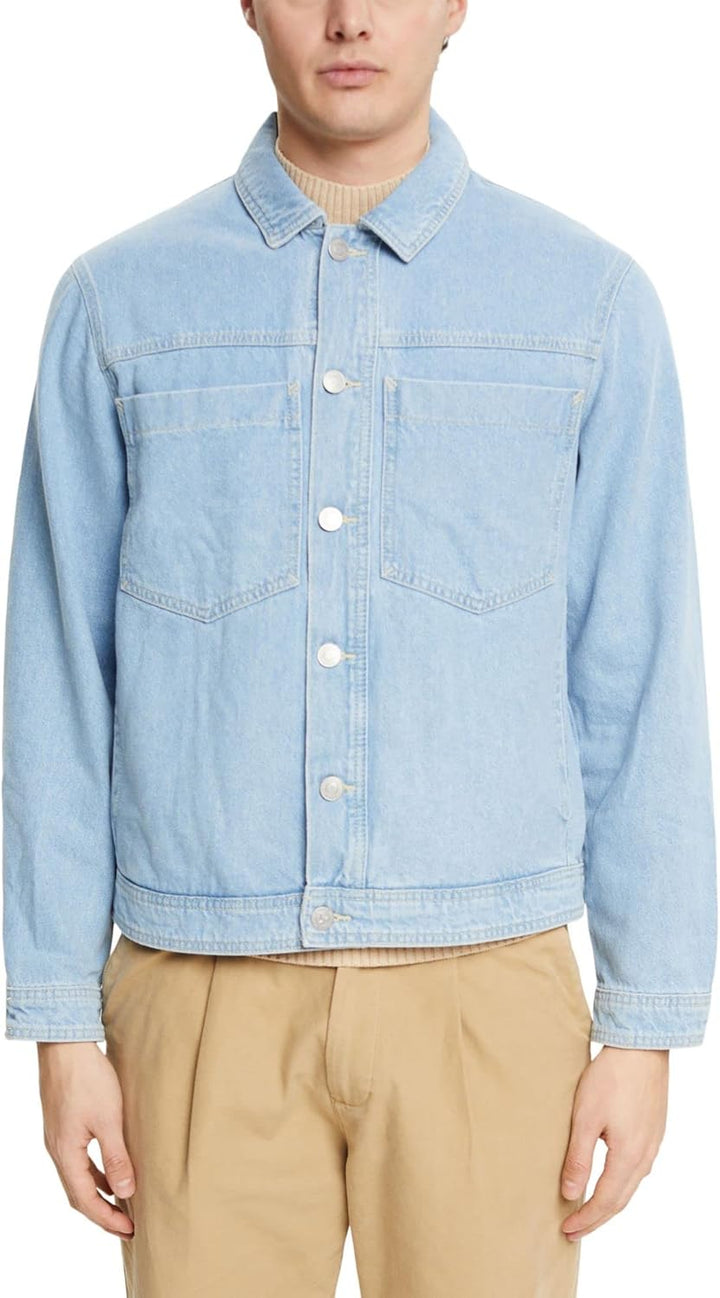 ESPRIT Herren Jacke XS 903/Blue Light Wash, XS 903/Blue Light Wash