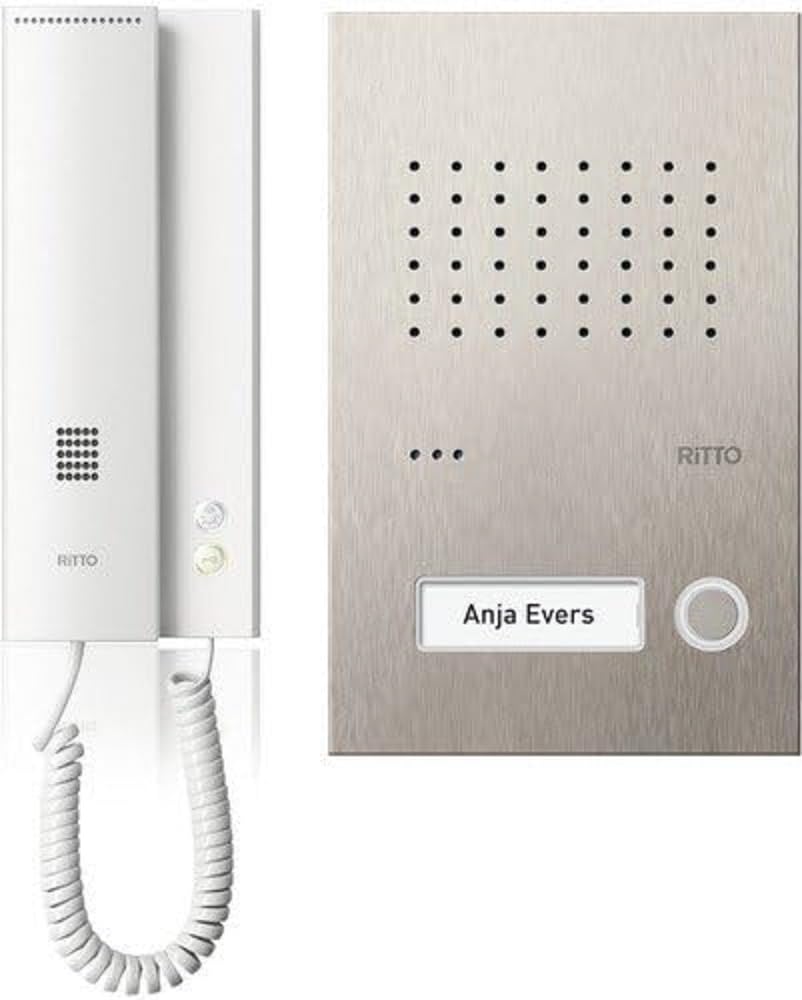 Ritto Audio Türsprechanlage, Acero PUR Türstation im Komplettset für Einfamilienhaus, Edelstahl Türs