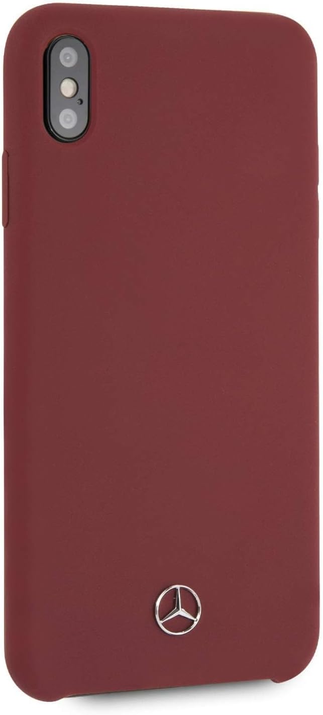 Mercedes MEHCI65SILRE Hülle für iPhone XS Max rot Silicone Line