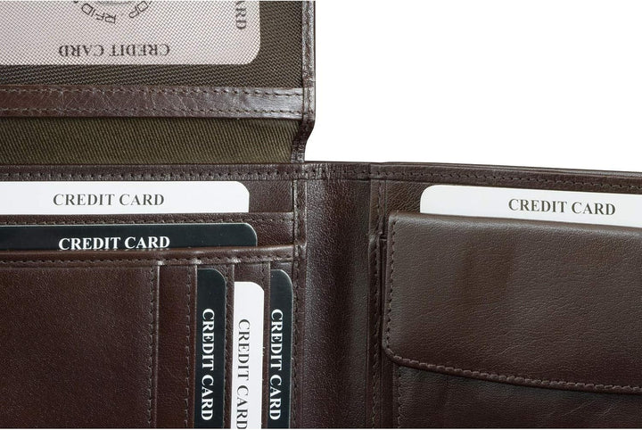 KORUMA ORIGINAL RFID Schutz Leder Geldbeutel (BRAUN), Braun