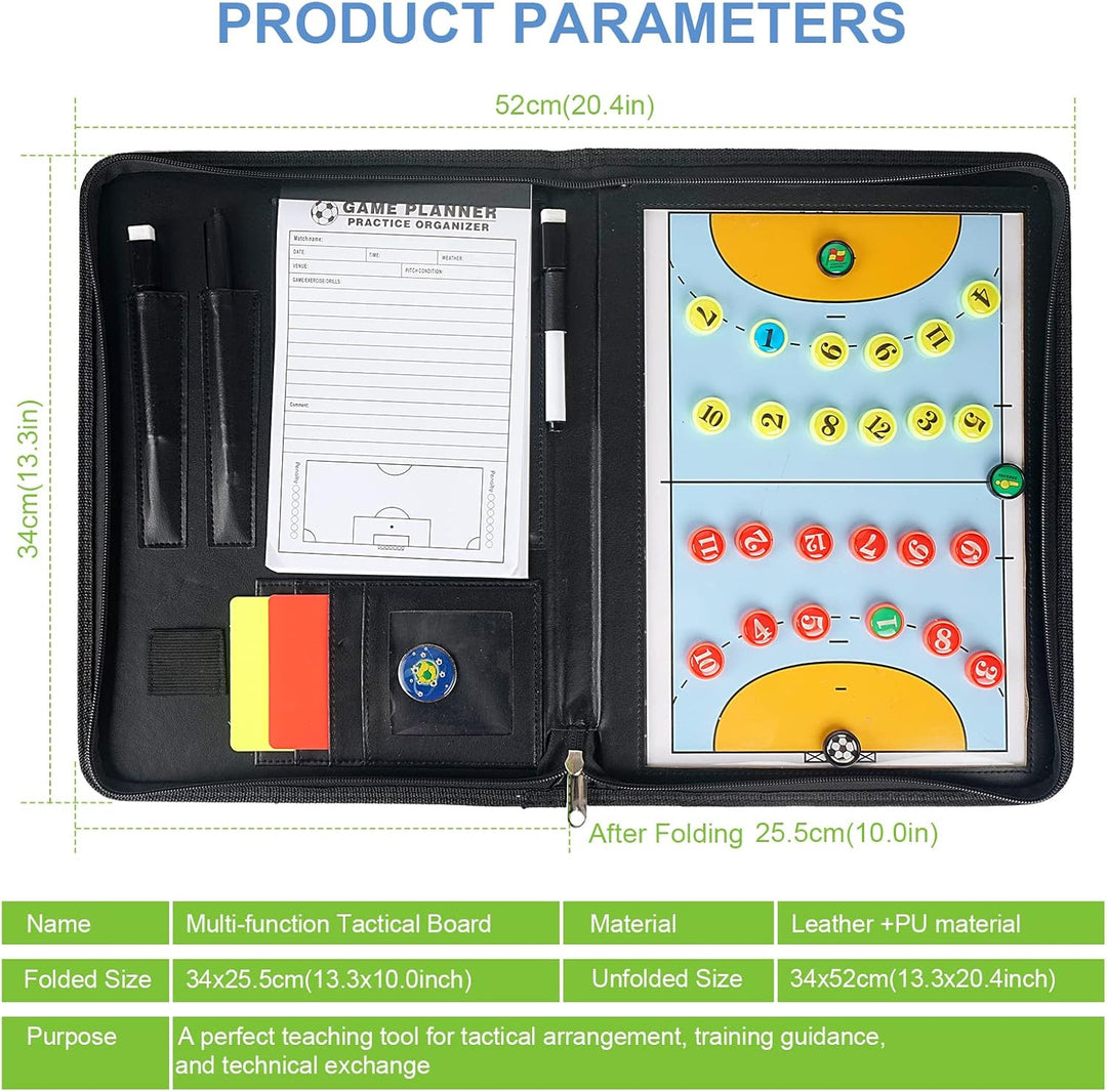 Professional Tragbar Taktikboards, Magnet Fussball Coach-Board Taktikmappe Coach-Mappe mit Trainings