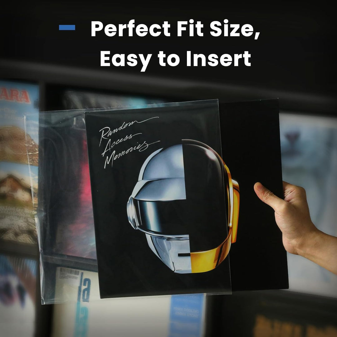 12“ Schallplattenhüllen Vinyl Aussenhüllen - Vinylhüllen für Schallplatten | Kristallklare Vinyl Sch