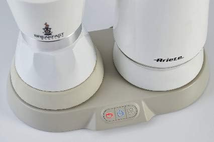 Ariete 1344 Frühstücksstation, 3 Produkte in 1: Moka-Milchaufschäumer-Heiss und Kalt, 500W, 4/2 Tass