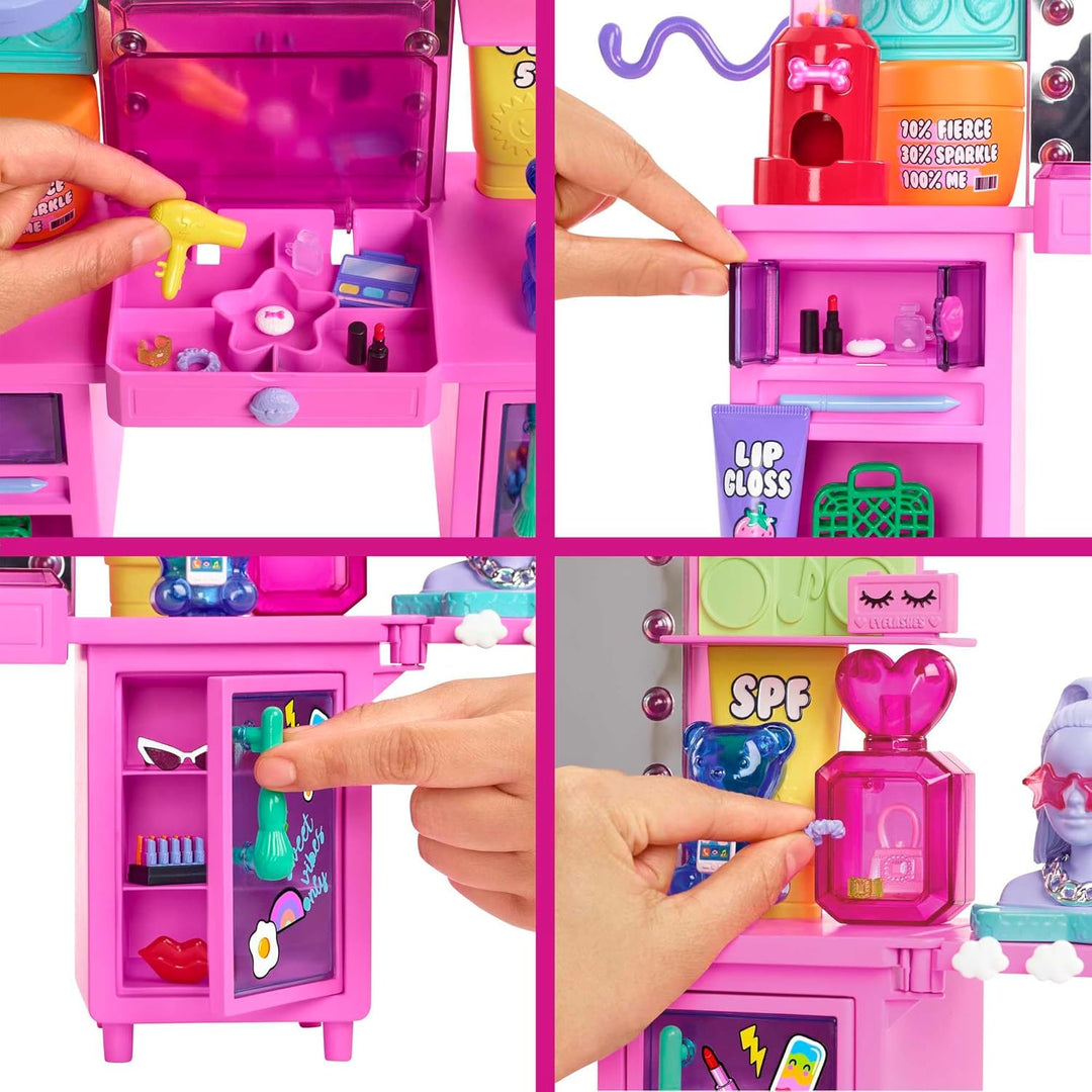 Barbie GYJ70 Extra Spielset mit exklusiver Puppe, Hündchen &amp; 45+ Teile, Spielzeug ab 3 Jahren, Spiel
