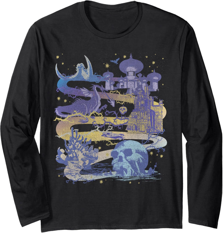 Disney Villains Map Langarmshirt