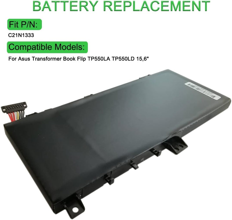 XITAIAN 7.6V 38Wh 5000mAh C21N1333 Ersatz Akku für Asus Transformer Book Flip R554 R554L R554LA TP55