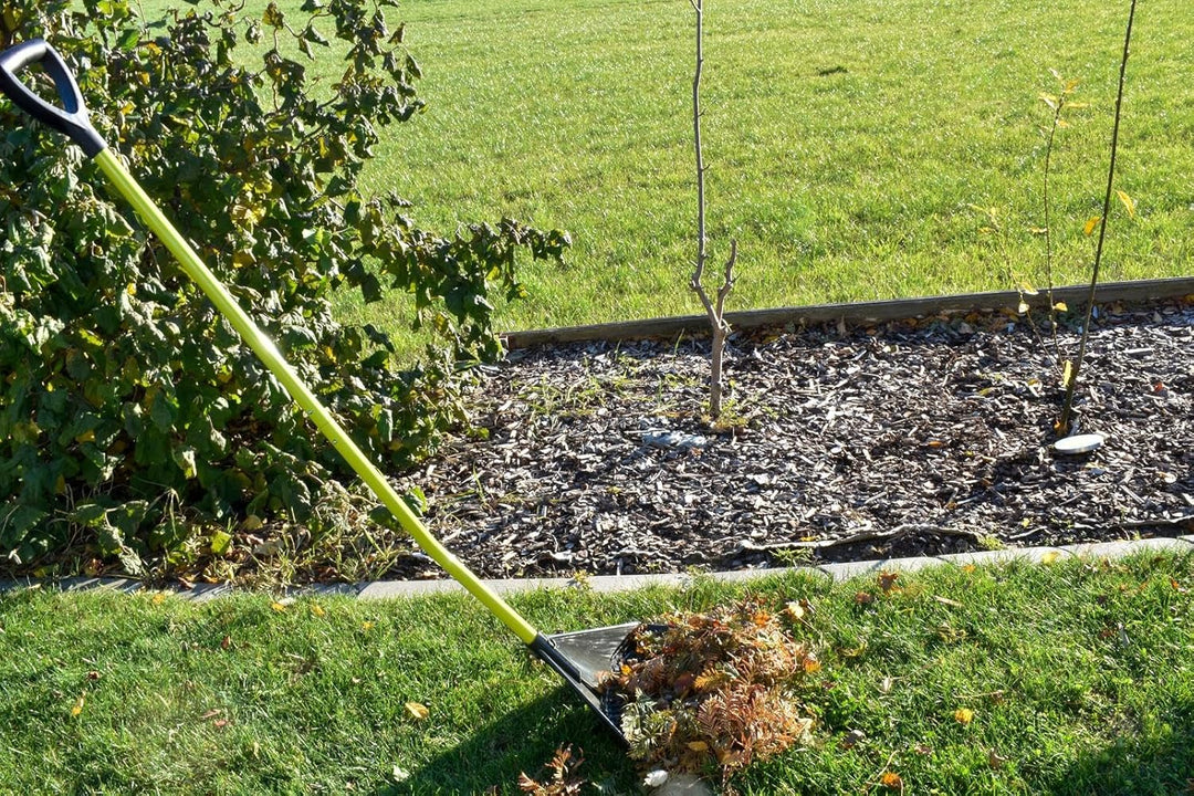 Schaufel-Rechen - Garten Harke mit Stiel - Geeignet als Schaufel, Rechen, Harke & Laubbesen 120x41cm