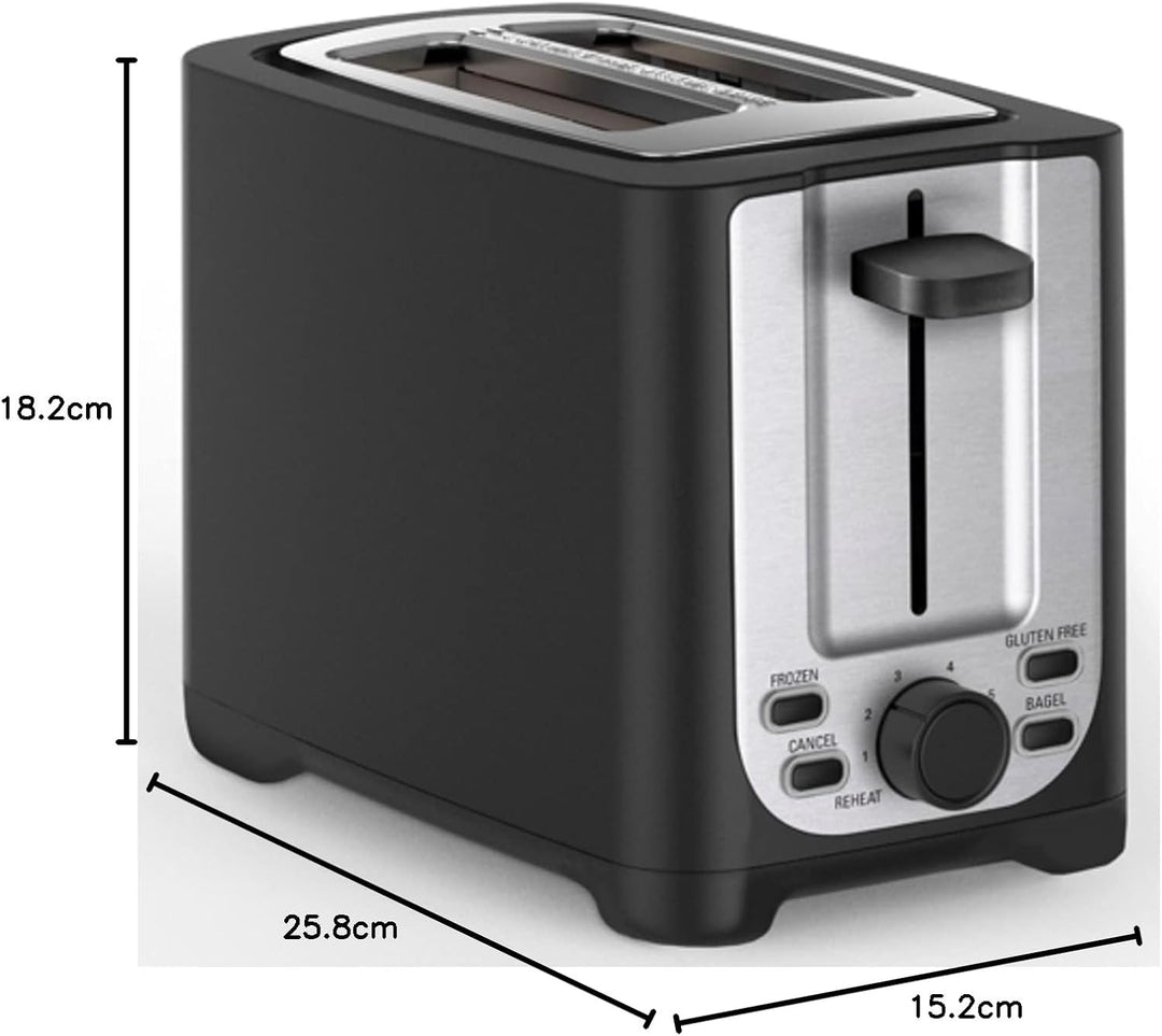 bella 2 Scheiben Toaster mit Automatischer Abschaltung, Extra Breite Schlitze und Abnehmbare Krümels