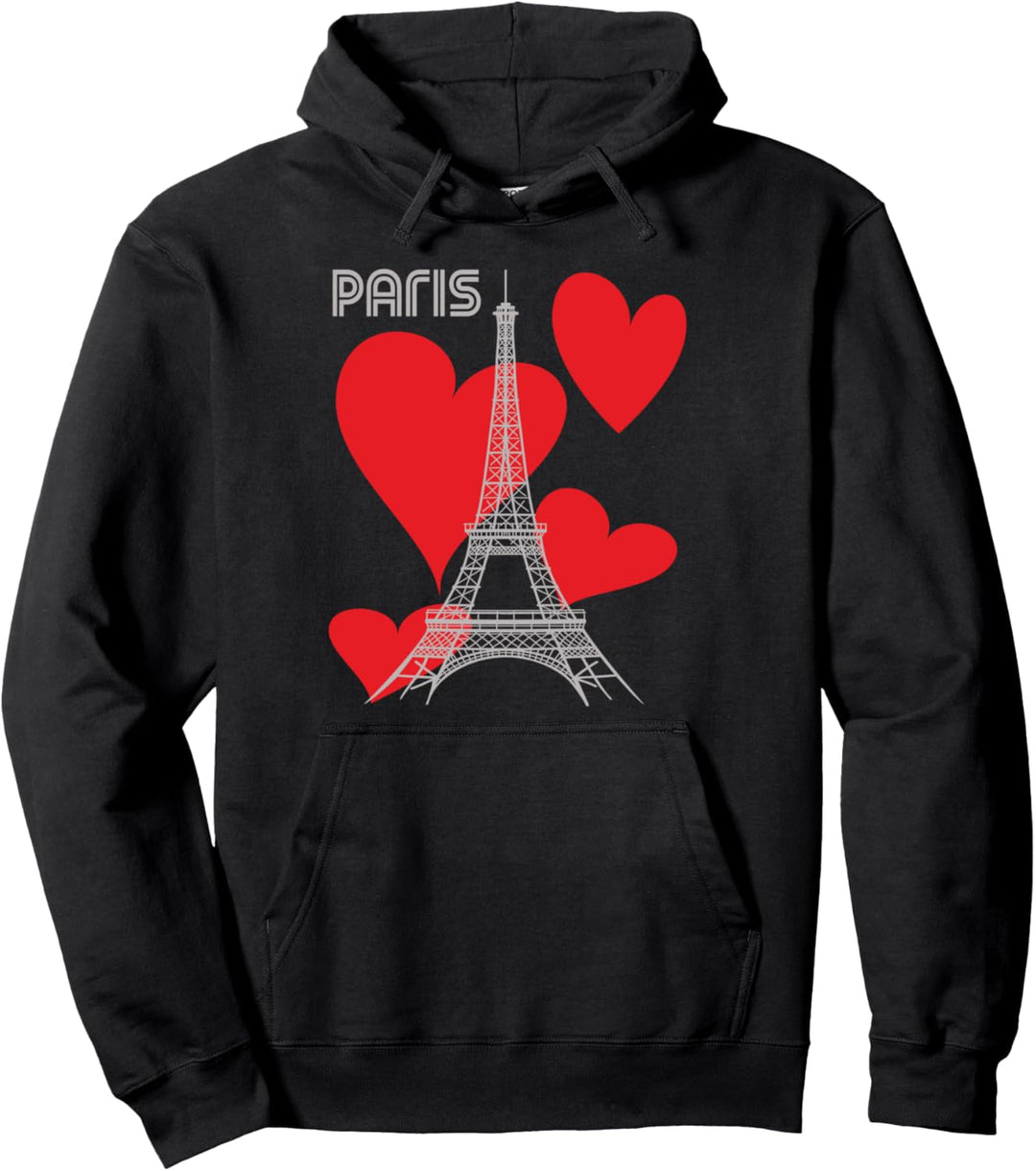 Paris In Love Eiffelturm mit Herz Frankreich Souvenir Französisch Pullover Hoodie