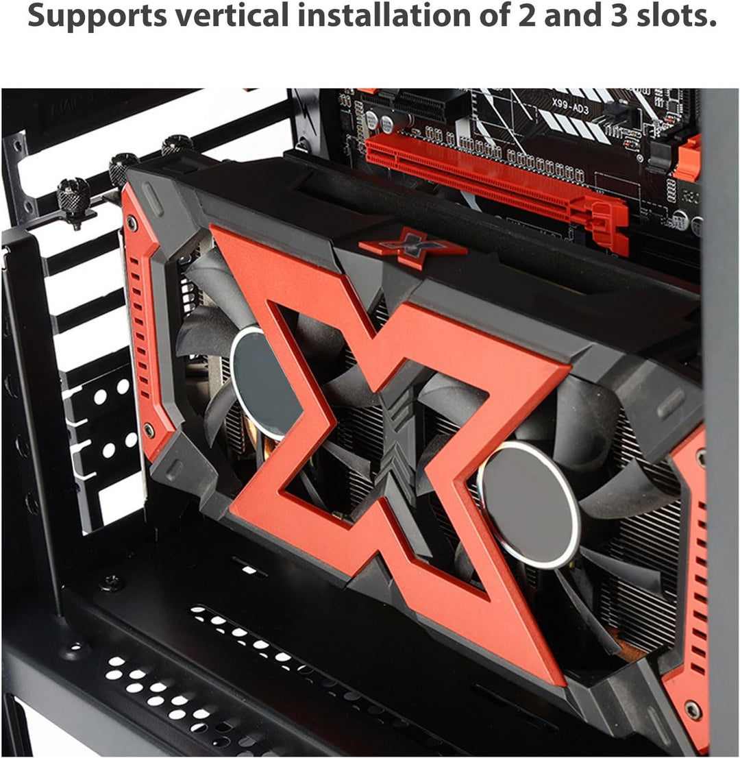 ASHATA Vertikale GPU-Halterung, PCI E 3.0 X16 Grafikkarte, VGA Unterstützung, Halterung für ATX PC G