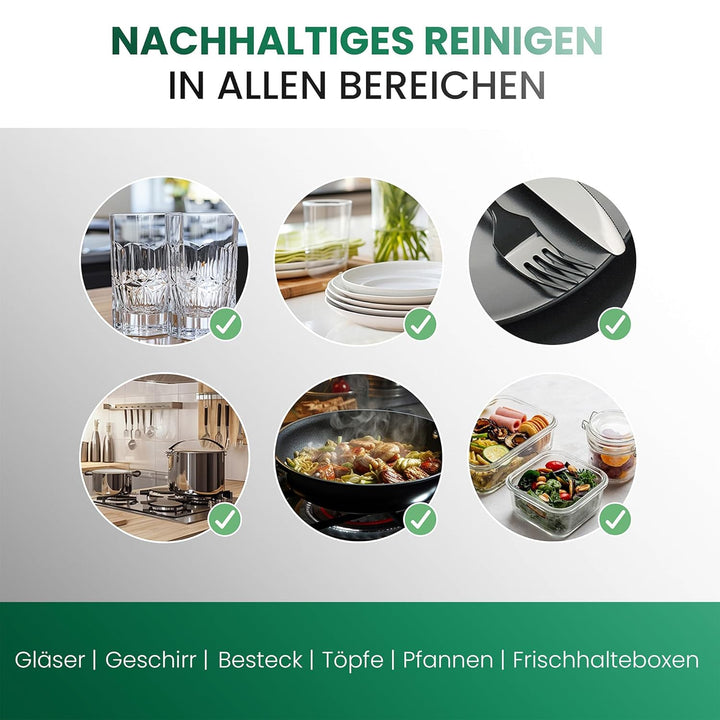 BiOHY Spülmittel (12 x 1 Liter) | Bio Geschirrspülmittel ohne schädliche Chemikalien | Flüssiger Fet