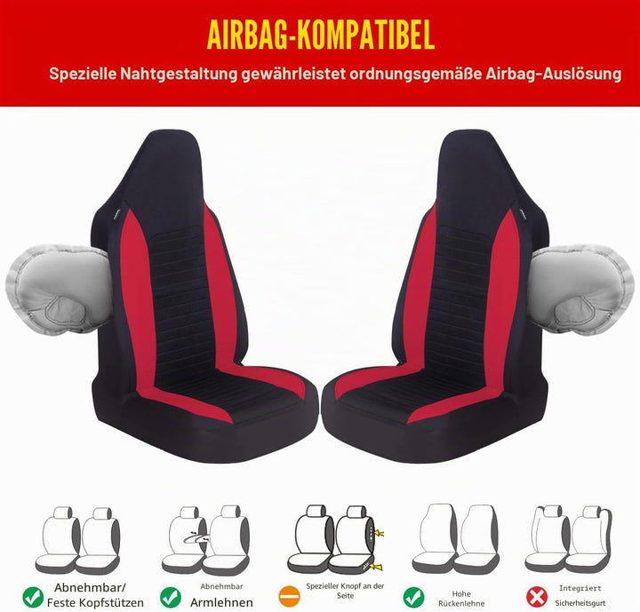 AUTOYOUTH Autositzbezüge Vordersitze Autositzschoner für Hund Kinder Sport Arbeit Werkstatt usw. Buc