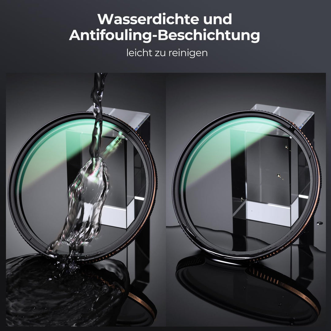 K&F CONCEPT Nano-X Serie ND Filter 72mm Variabler Graufilter ND4-32 (2-5 Blendenstufen), 72mm