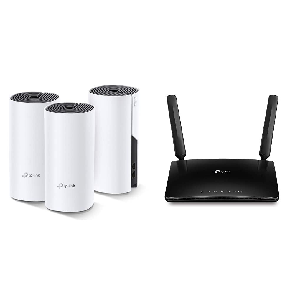 TP-Link Deco M4 Mesh WLAN Set (3er Pack), AC1200 Dual Band Router & Repeater (bis zu 370m², 6X Gigab