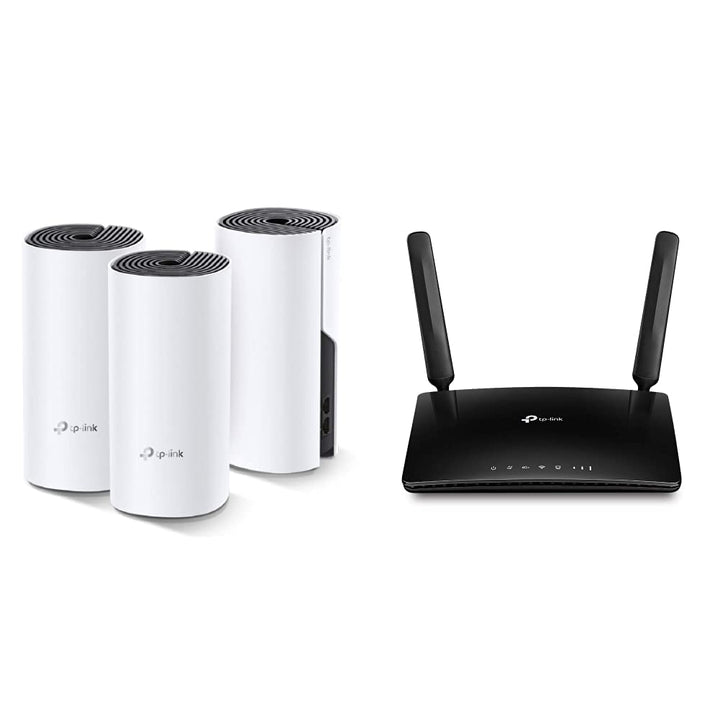 TP-Link Deco M4 Mesh WLAN Set (3er Pack), AC1200 Dual Band Router & Repeater (bis zu 370m², 6X Gigab