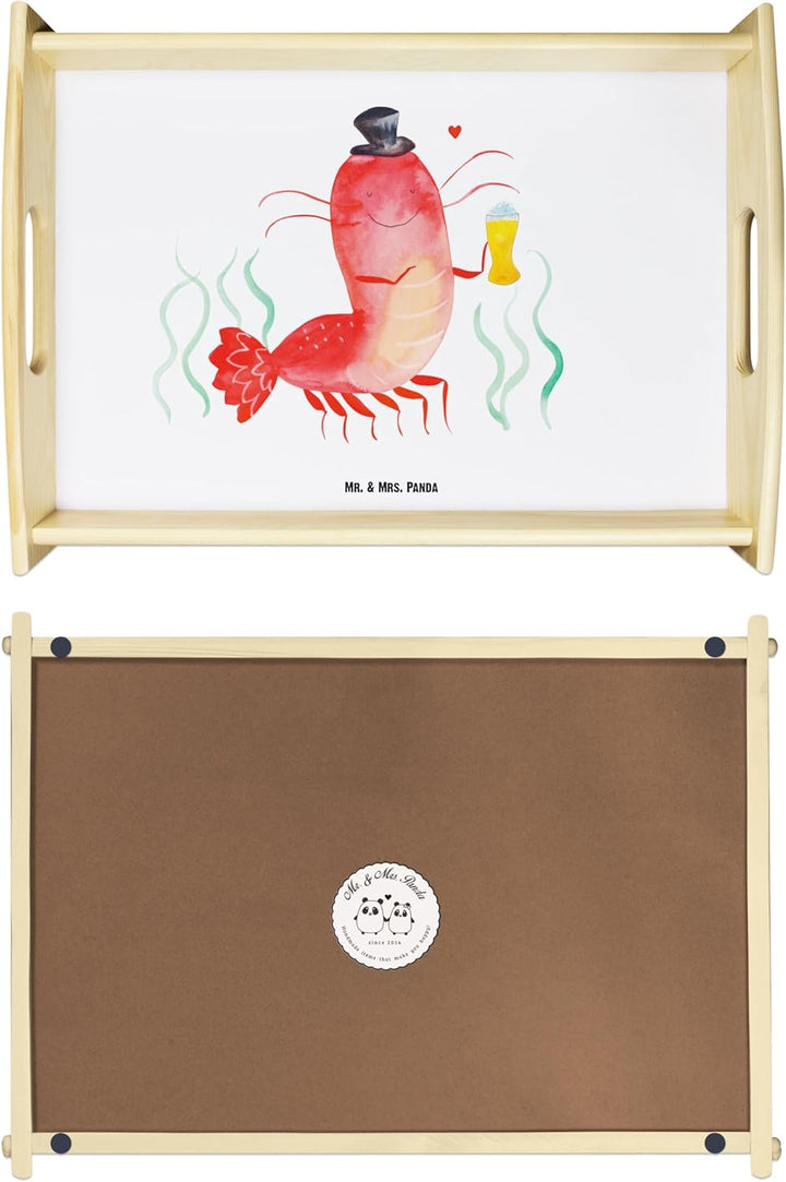 Mr. & Mrs. Panda Tablett Hummer Weizen - Geschenk, Wirtschaft, Bier, Meer, Junggeselle, Gasthaus, Kn