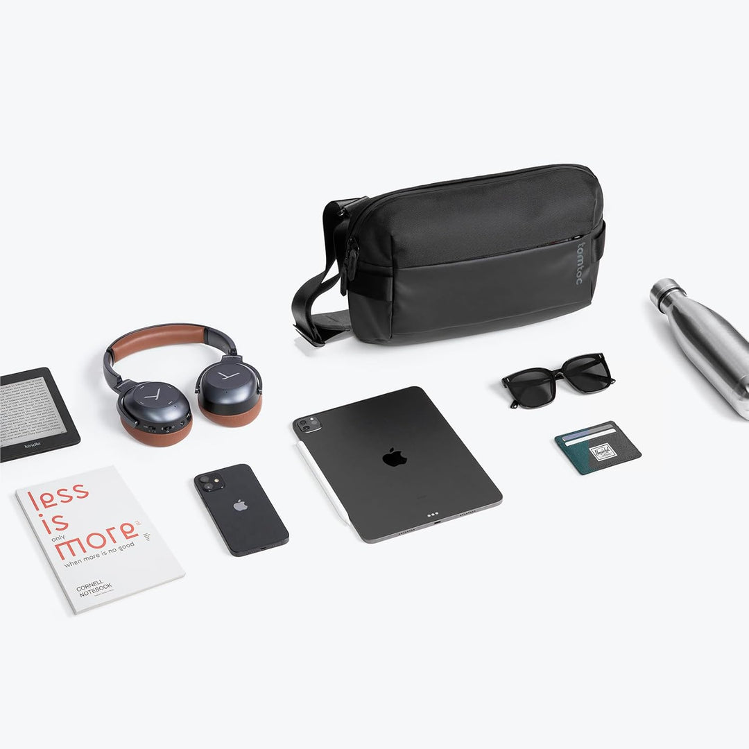 tomtoc Schultertasche für 2024 11-Zoll iPad Pro M4, 11 Zoll iPad Air M2, 7 Liter Herren Umhängetasch