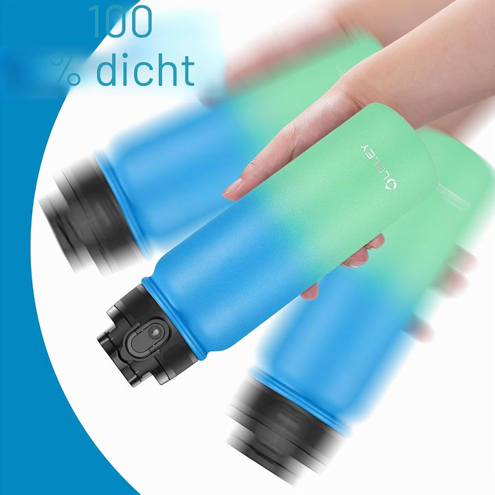 OLDLEY 600ml/20oz Edelstahl-Wasserflasche, Doppelwandige Vakuumflasche, Hält Getränke Heiss und Kalt