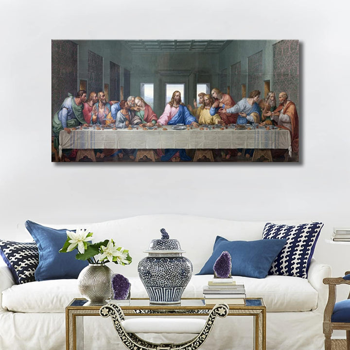 ZHONGYUTONG Das letzte Abendmahl Leinwand Bild mit Rahmen Leonardo da Vinci Berühmte Gemälde Reprodu