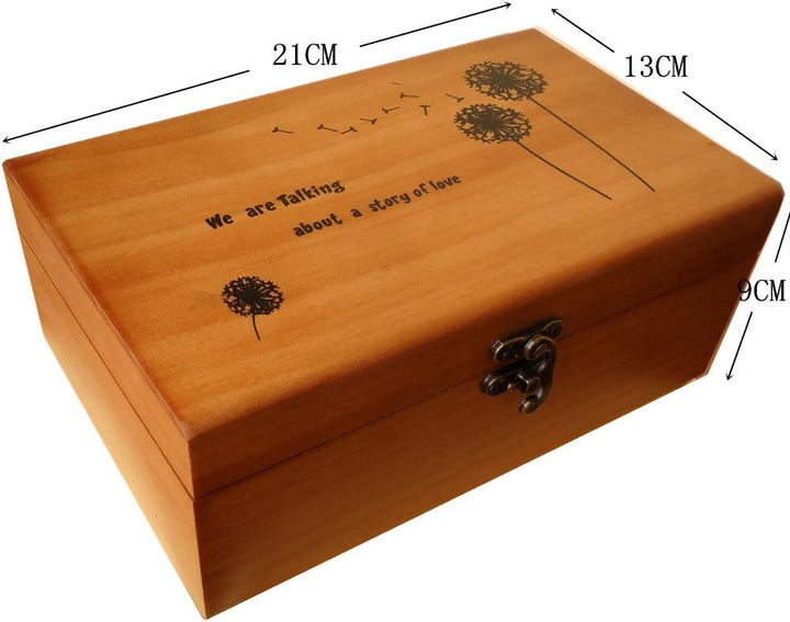 Nähkorb aus Holz mit Nähset, Nähkästchen Löwenzahn, Löwenzahn