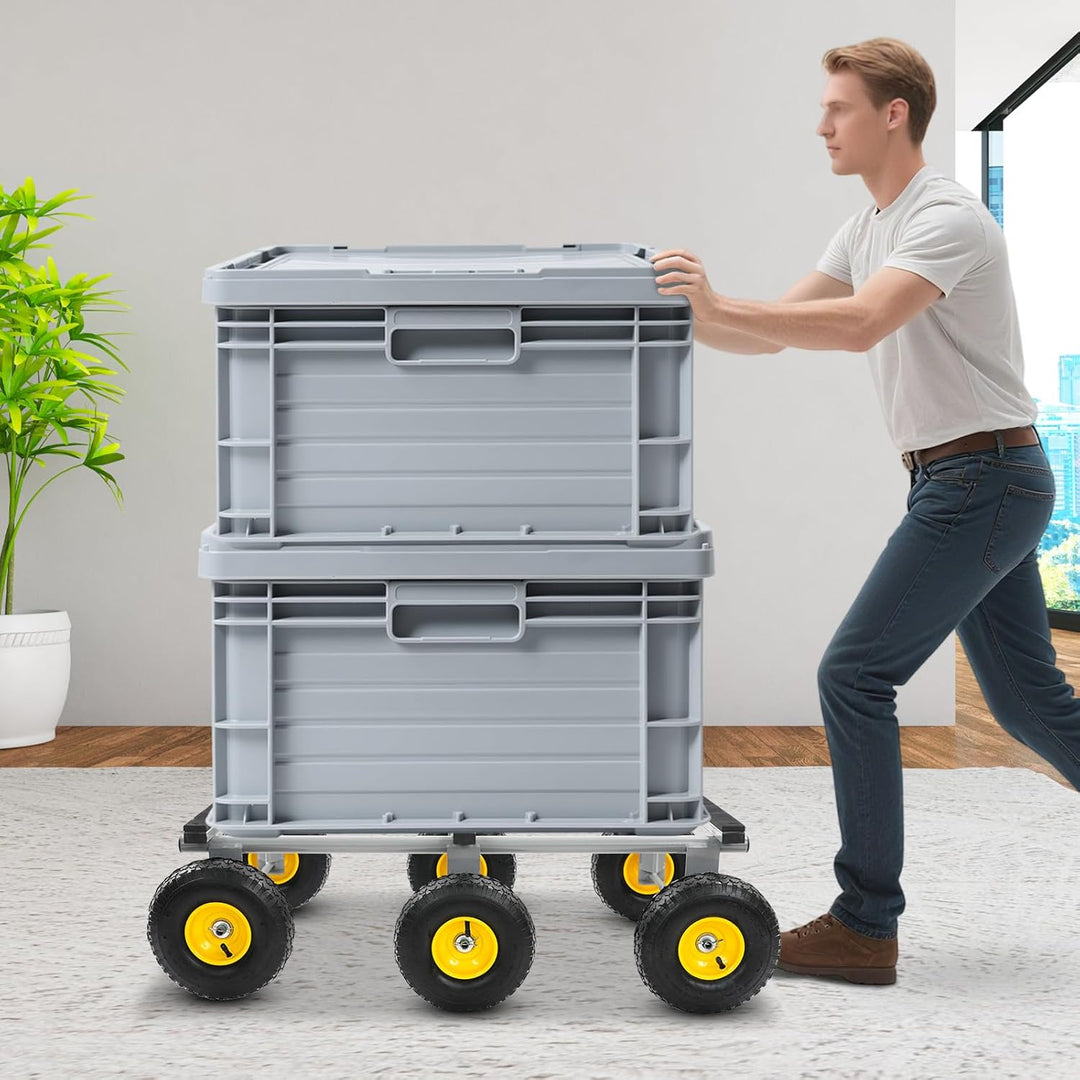 Plattenwagen Transportwagen Möbelwagen Plattformwagen 540 Kg/1200 lbs, 6 Räder, Schwerlast Lasten Ka
