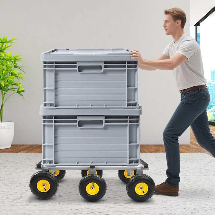 Plattenwagen Transportwagen Möbelwagen Plattformwagen 540 Kg/1200 lbs, 6 Räder, Schwerlast Lasten Ka