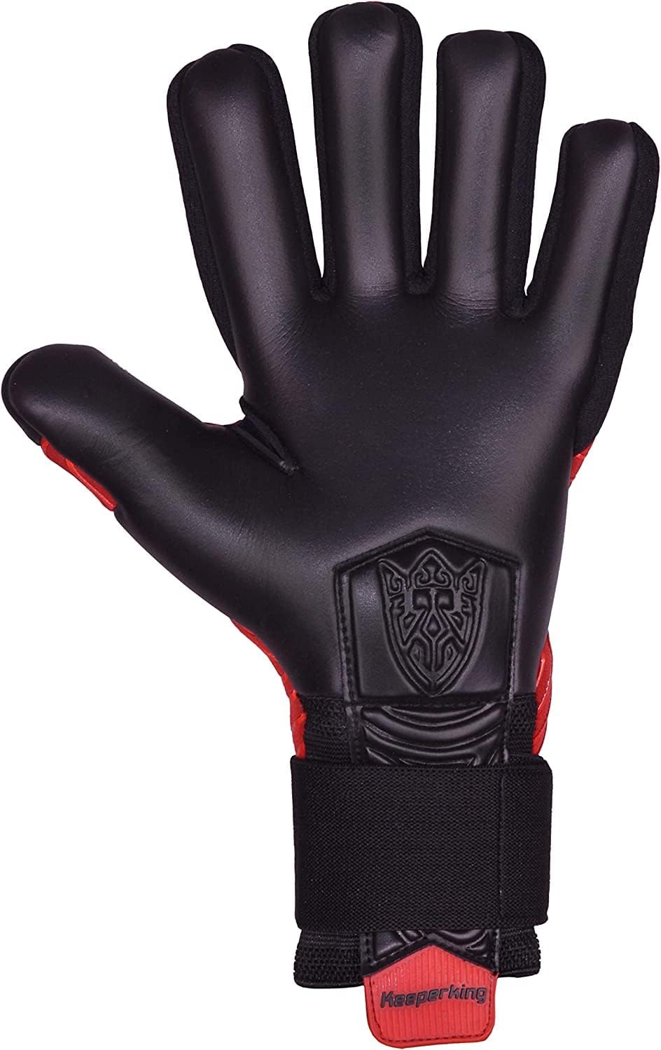 Keeperking Torwarthandschuhe für Erwachsene Fussballhandschuhe Herren Innennaht Profi Premier Grip 4