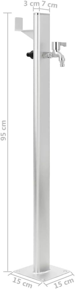 Festnight Garten-Wassers?ULE Aluminium Rund 95 cm | Wasserzapfs?ULE Garten Zapfs?ULE S?ULE