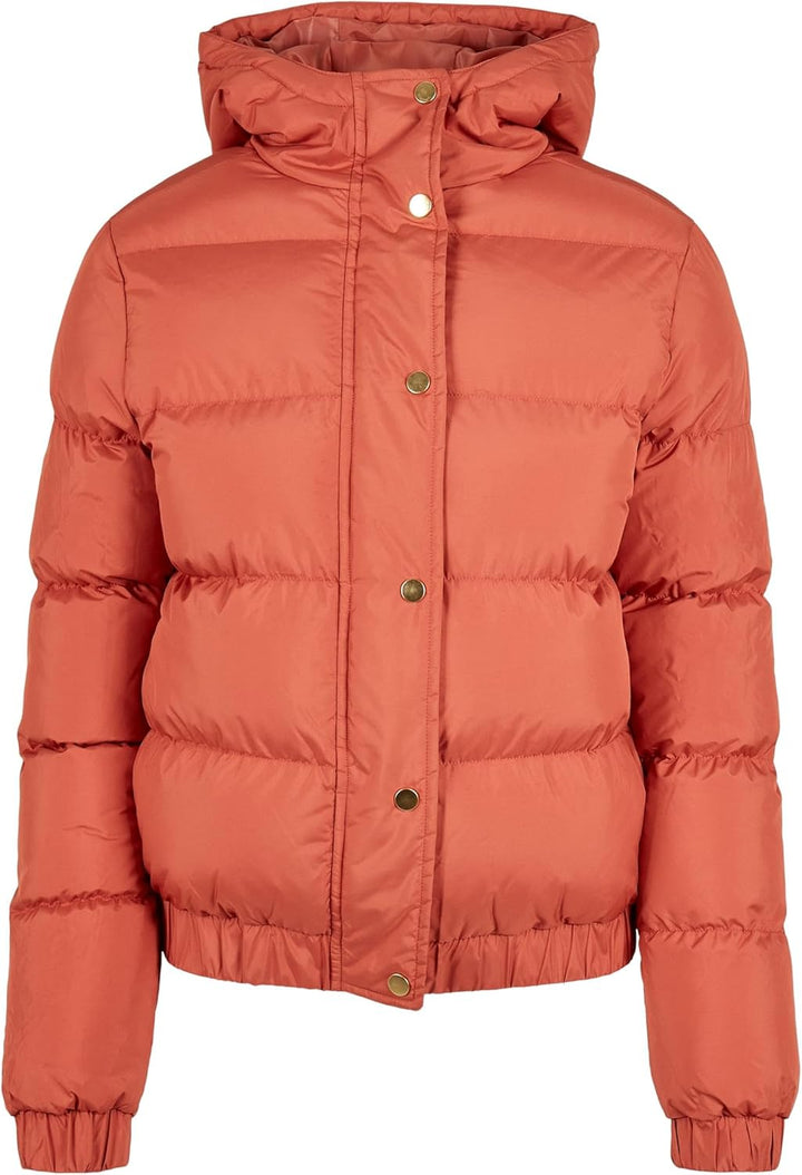 Urban Classics Damen Ladies Hooded Puffer Jacket Jacke XS redearth, XS redearth