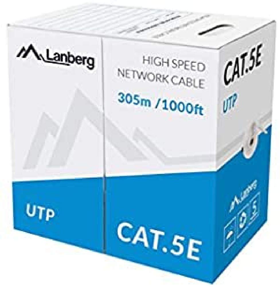 lanberg LCU5-10CC-0305-S Solid Netzwerkkabel Kat-5E Utp, 305m grau