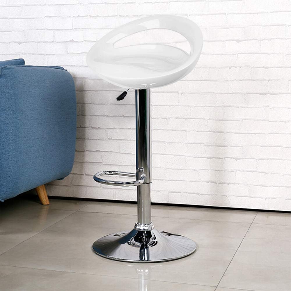 Barhocker 2er Set aus ABS Kunststoff, drehbar Barhocker in Höhe verstellbar von 55 bis 75 cm, Barhoc