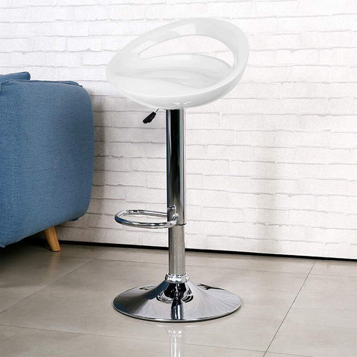 Barhocker 2er Set aus ABS Kunststoff, drehbar Barhocker in Höhe verstellbar von 55 bis 75 cm, Barhoc