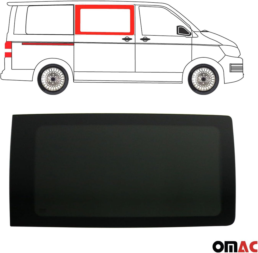 Seitenfenster Auto Seitenscheibe kompatibel mit VW T6 2015-2023 Rechts Schiebetür L1 L2