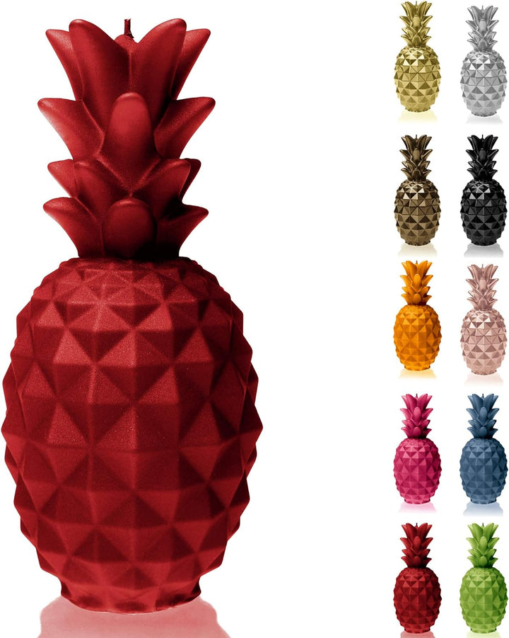 Candellana Ananas Paraffinkerze 100x100x210 mm - Rot Kerze Dekorativ - Kerzen Aesthetic 3D - Candles