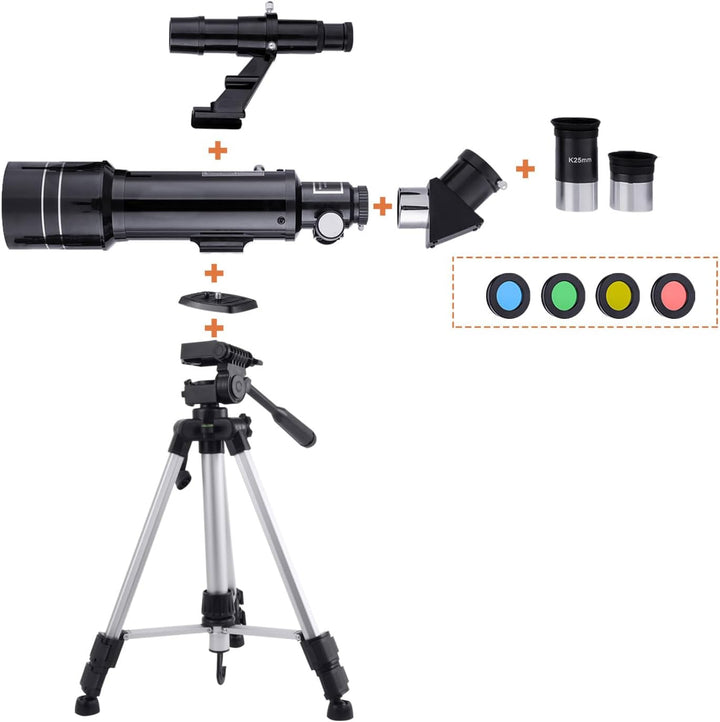 Refraktives Profi-Astronomie-Teleskop, HD-Hochvergrösserung, Dual-Use, geeignet für Erwachsene oder