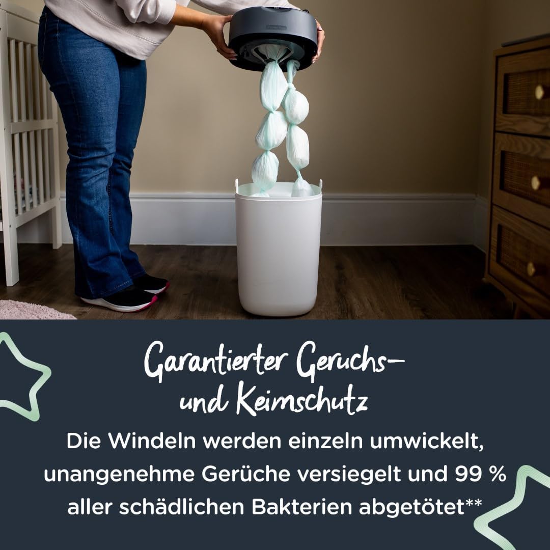 Tommee Tippee Windeleimer Nachfüllkassetten für Twist & Click, nachhaltiger antibakterieller GREENFI