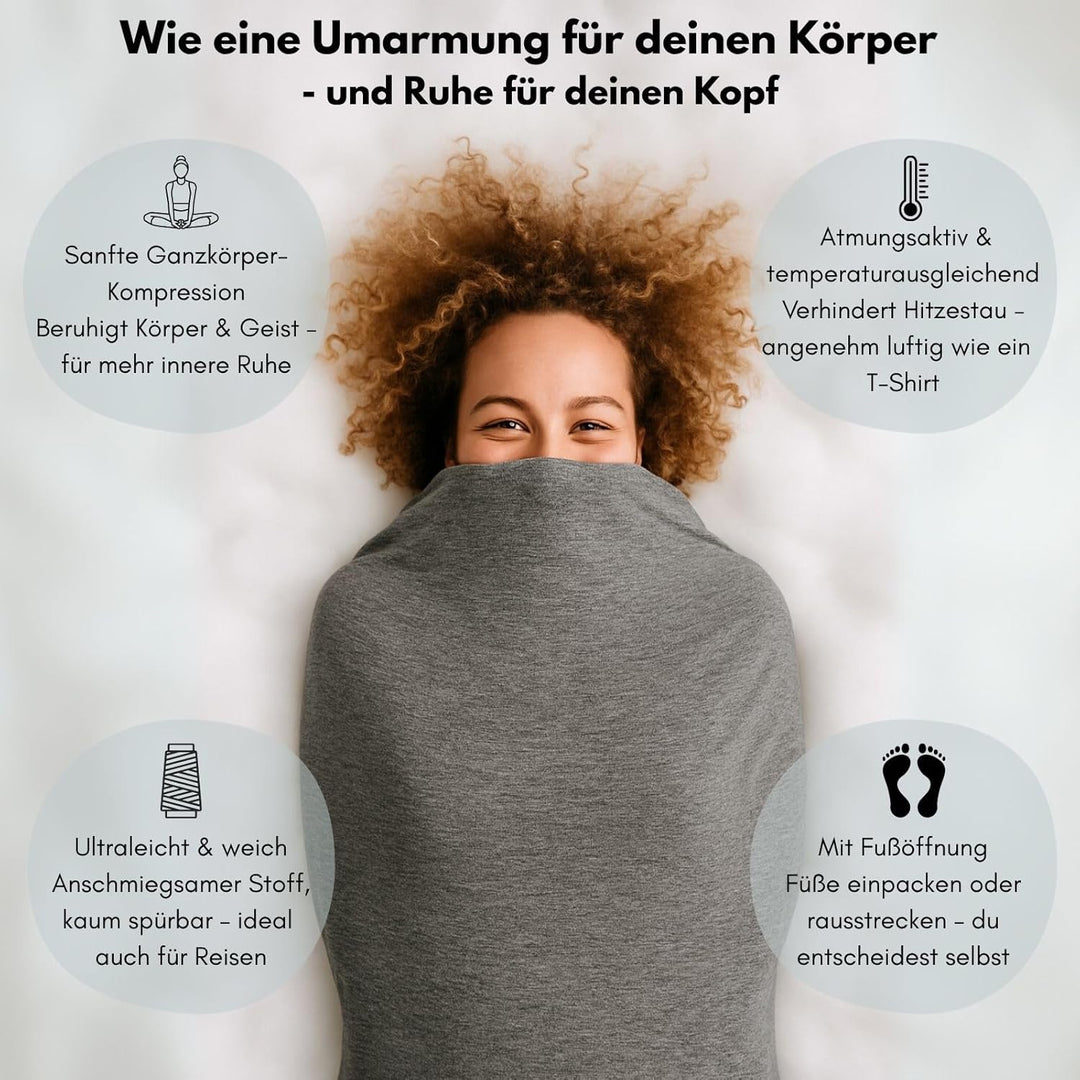 Rivello Schlafdecke Somnia – Sanfte Kompression wie eine Umarmung | Ultraleicht & atmungsaktiv | Alt