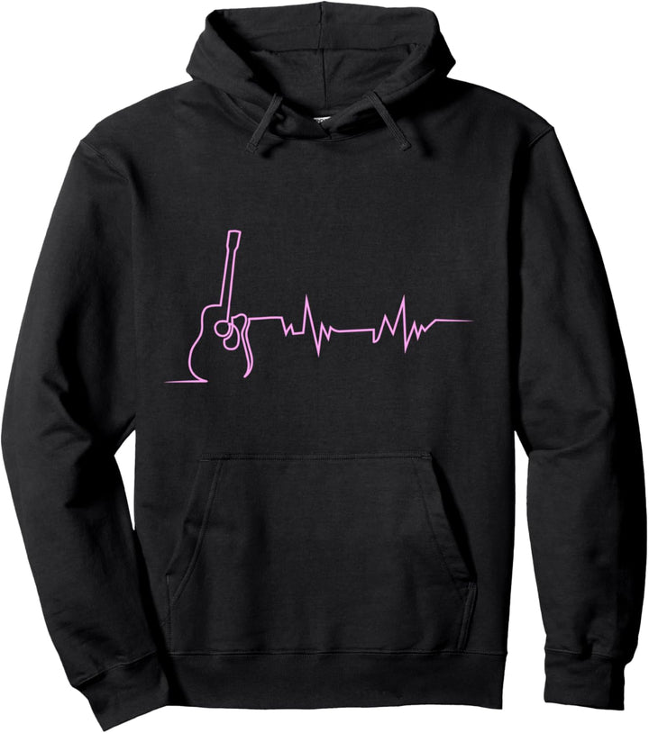 Akustikgitarre Heartbeat Cooles Design für Gitarristen Pullover Hoodie