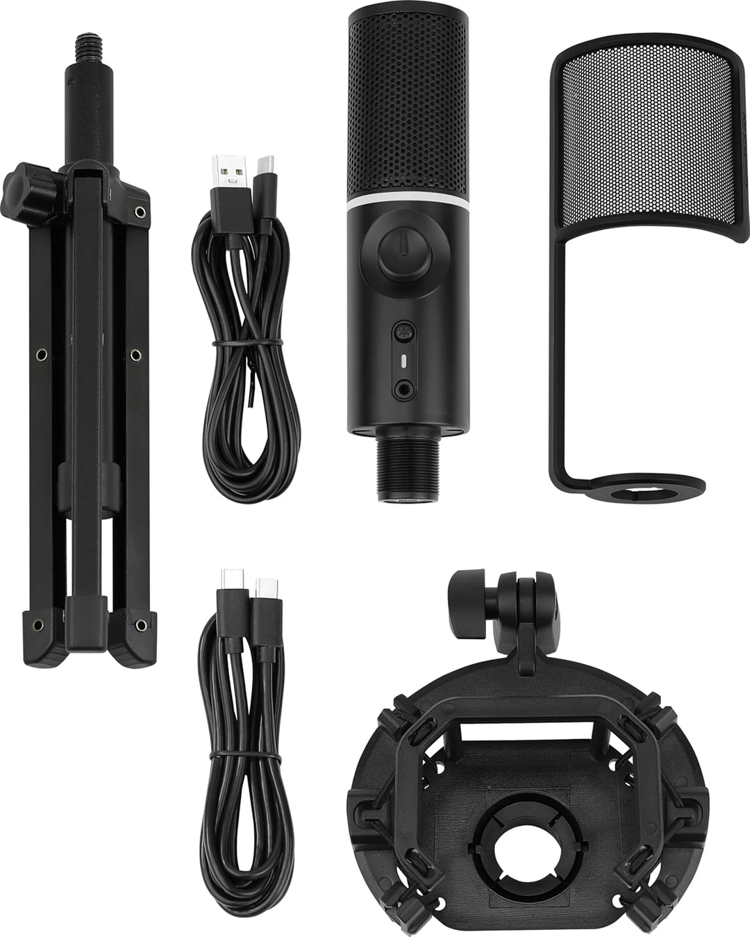 Streamplify MIC RGB Tripod - Nierencharakteristik USB-Mikrofon PC Gaming mit Stativ, Streaming-Mikro