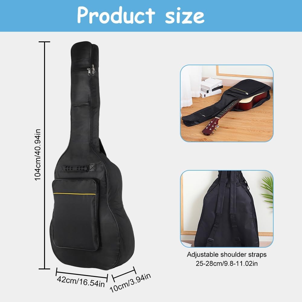 1 Stück Gitarrentasche Akustikgitarre Gig Bag Guitar Case Gitarrentasche in Originalgrösse mit Schul